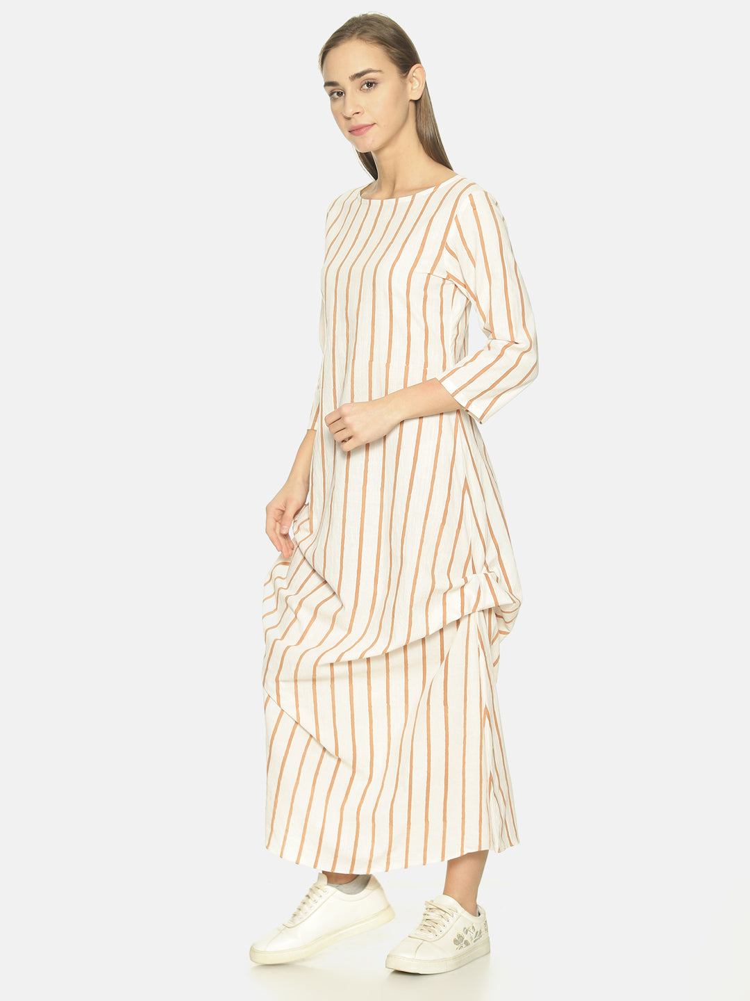 Striped Cowled Maxi