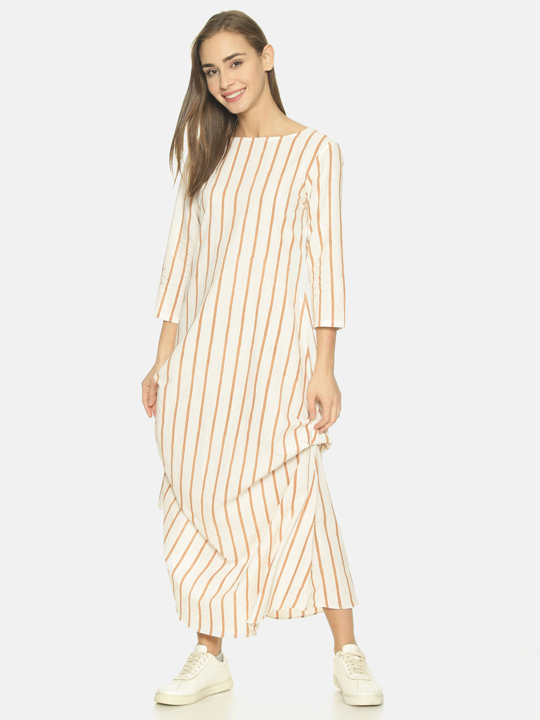 Striped Cowled Maxi